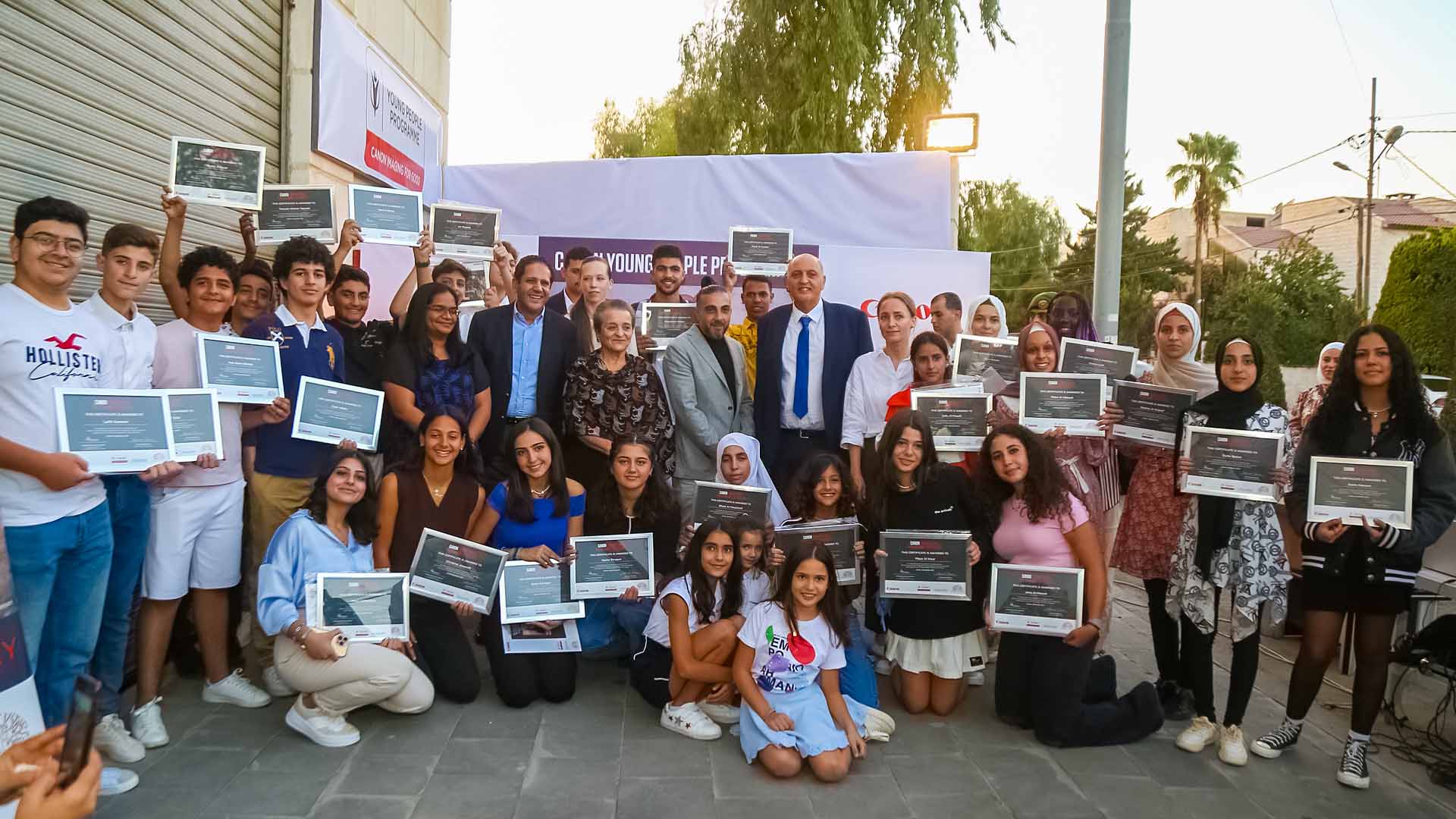 Jordanian Young People Programme students recognized by Canon